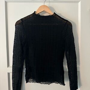 & Other Stories Black Textured Blouse